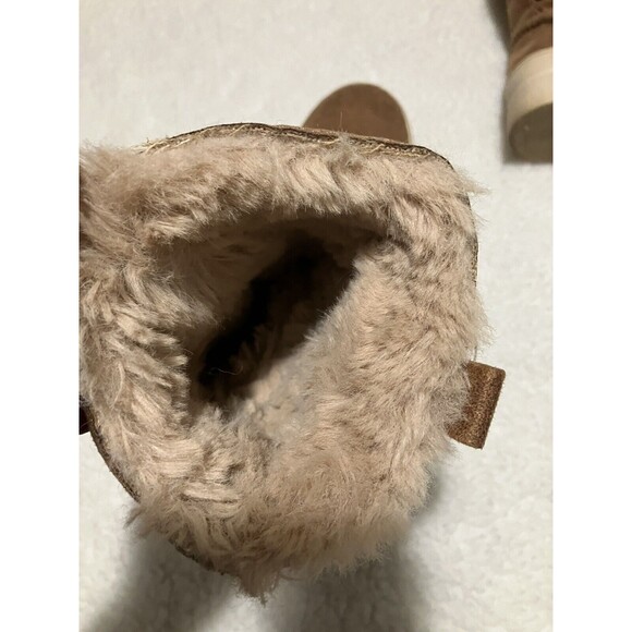 Zara girls suede fur Winter Fold Down boots!!  Size EU 34 US 2 Color Brown - Picture 7 of 9